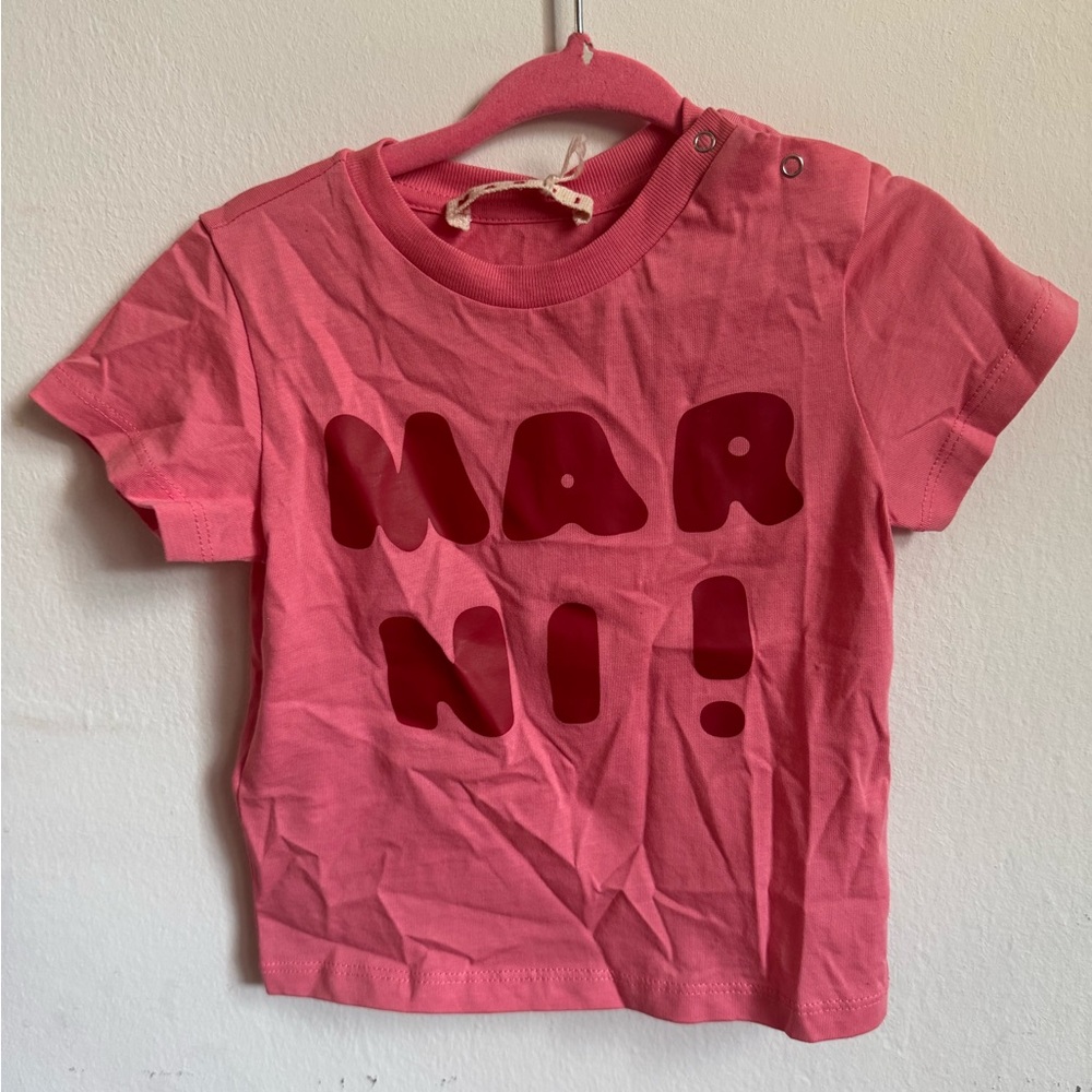 Marni Kids Vibrant Pink Short Sleeve Tee
